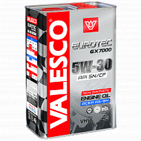 VALESCO EUROTEC Масло моторное синтетическое GX 7000 API SN/CF ACEA A3/B4 жесть 5W-30 4л /4шт